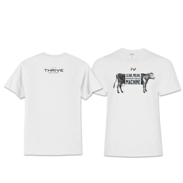 White Lean-Mean Protein Fuelled Machine T-Shirt